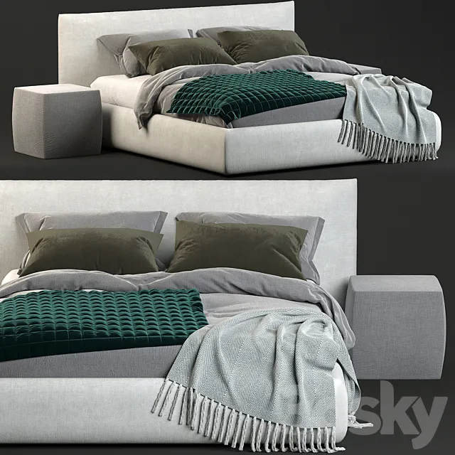 Scott Meridiani Bed 3DModel Scott Meridiani Bed 3DModel