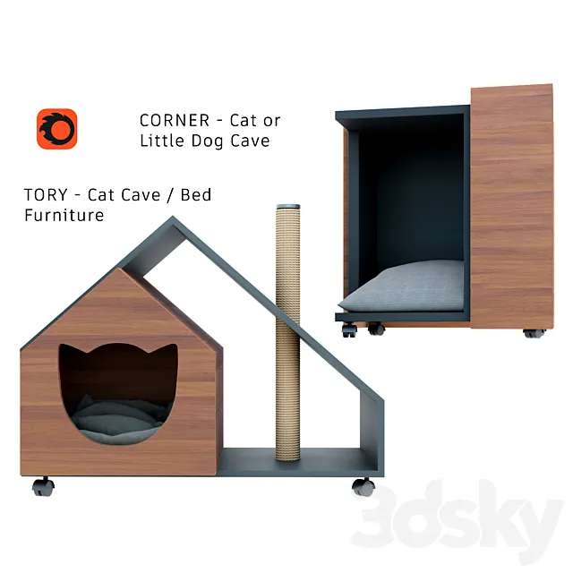 Scratching post _ Cat Cave 3D Model Scratching post _ Cat Cave 3D Model