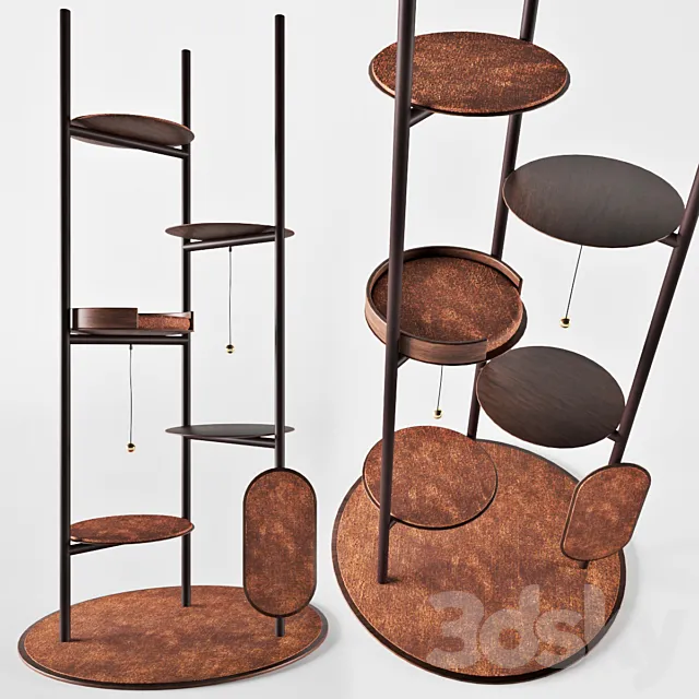 Scratching post. cat house 3DModel Scratching post. cat house 3DModel