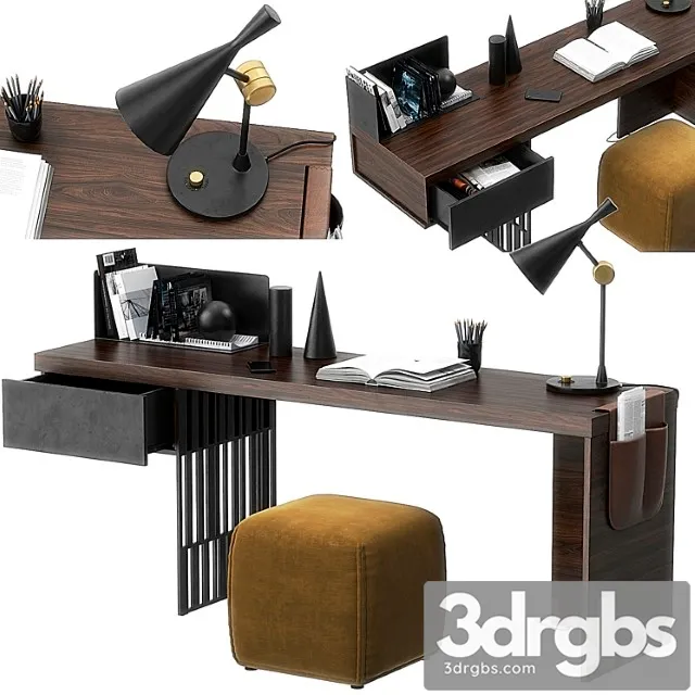 Scriba desk by molteni & c 2 3D Model Download