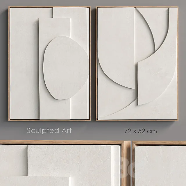 Sculpted Art5 relief 3DModel