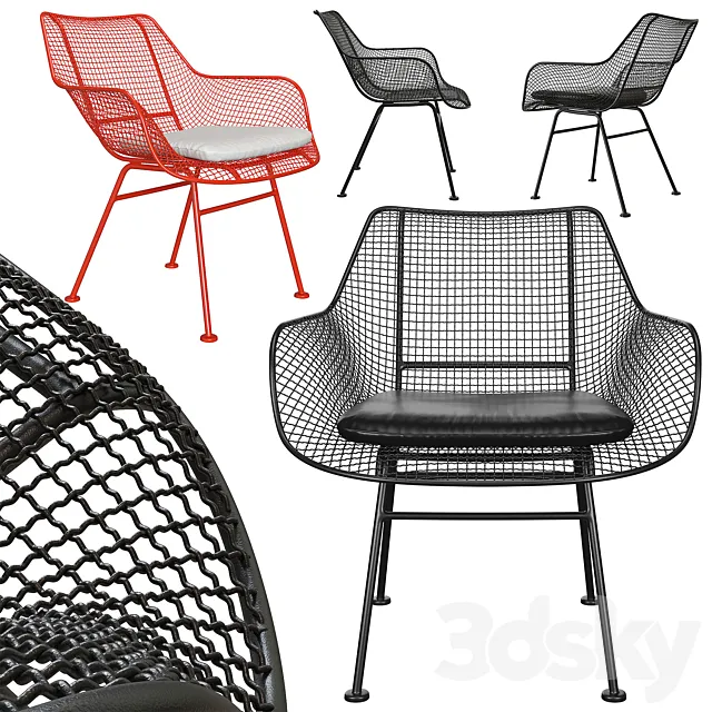 Sculptura Occasional Chair with Cushion 3D Model Sculptura Occasional Chair with Cushion 3D Model