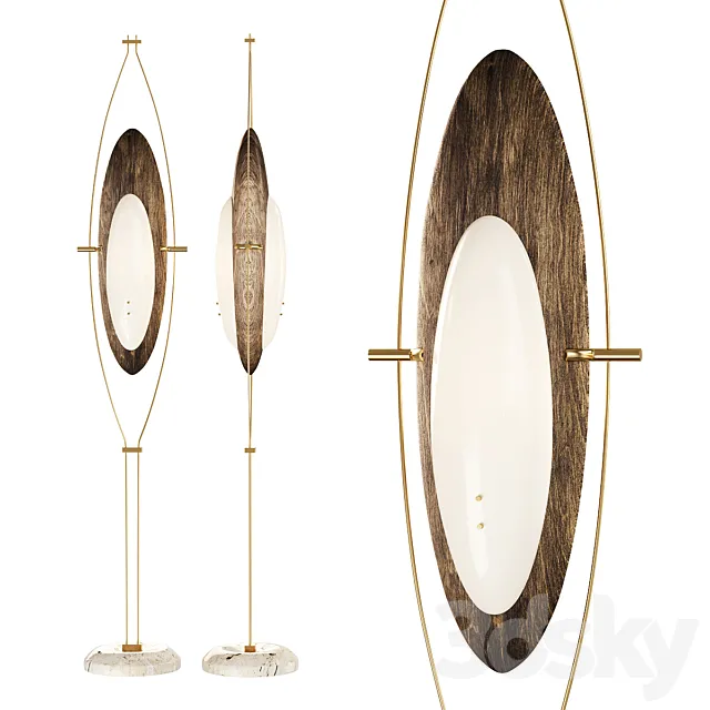 Sculptural Floor Lamp by Goffredo Reggiani 3DModel Sculptural Floor Lamp by Goffredo Reggiani 3DModel