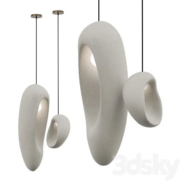 Sculptural Illuminated Pendants 3DModel