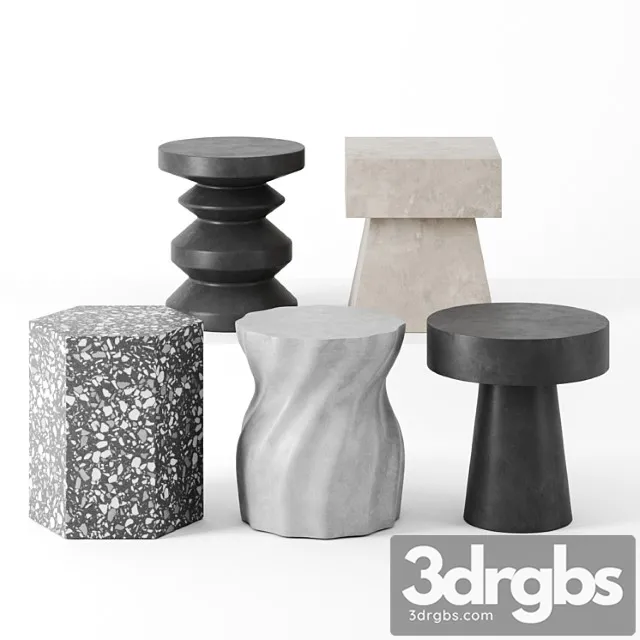 Sculptural side tables Sculptural side tables