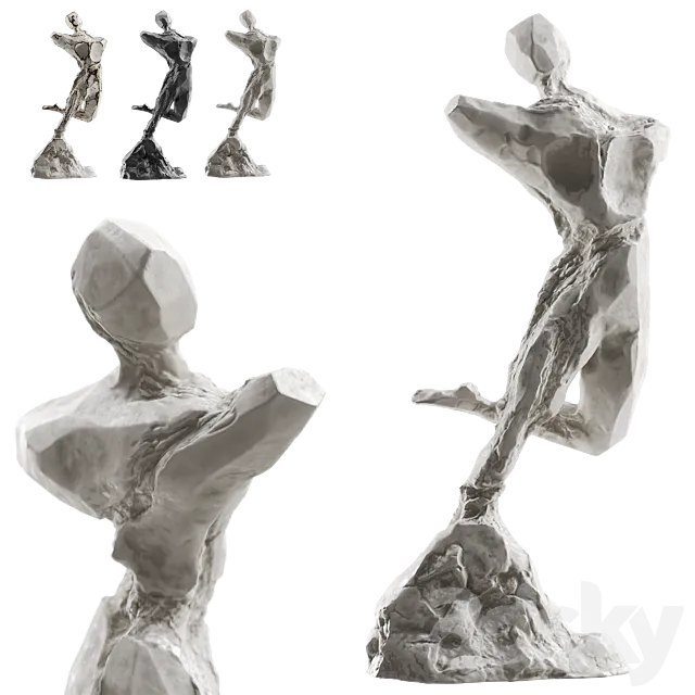 Sculpture Abstract human 01 3D Model