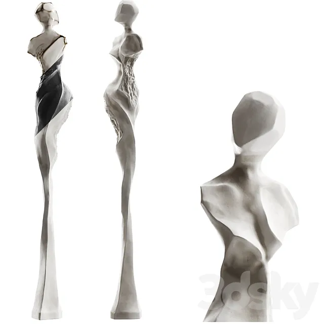 Sculpture Abstract human 02 3D Model
