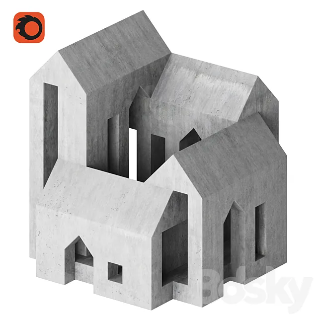 Sculpture Cloister by David Umemoto 3D Model Sculpture Cloister by David Umemoto 3D Model