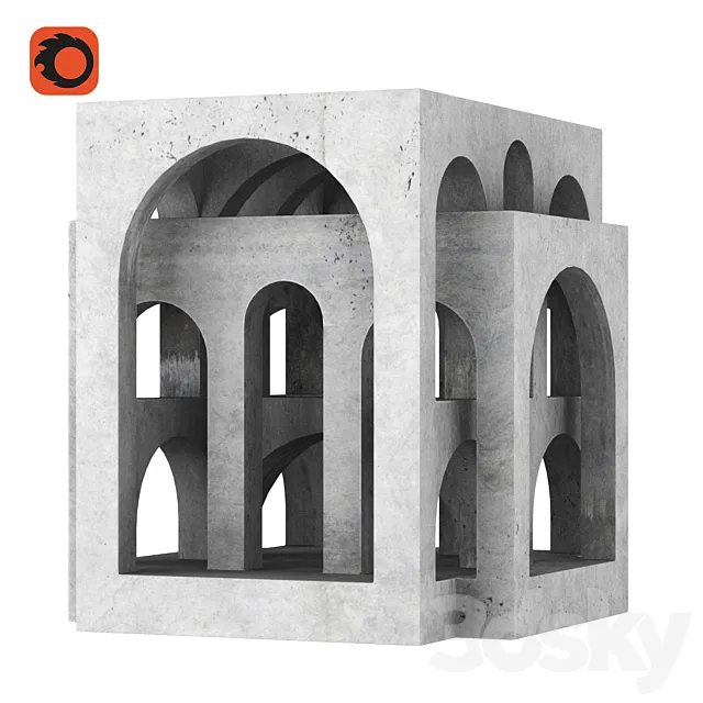 Sculpture Déambulatoire V.2 by David Umemoto 3DModel Sculpture Déambulatoire V.2 by David Umemoto 3DModel