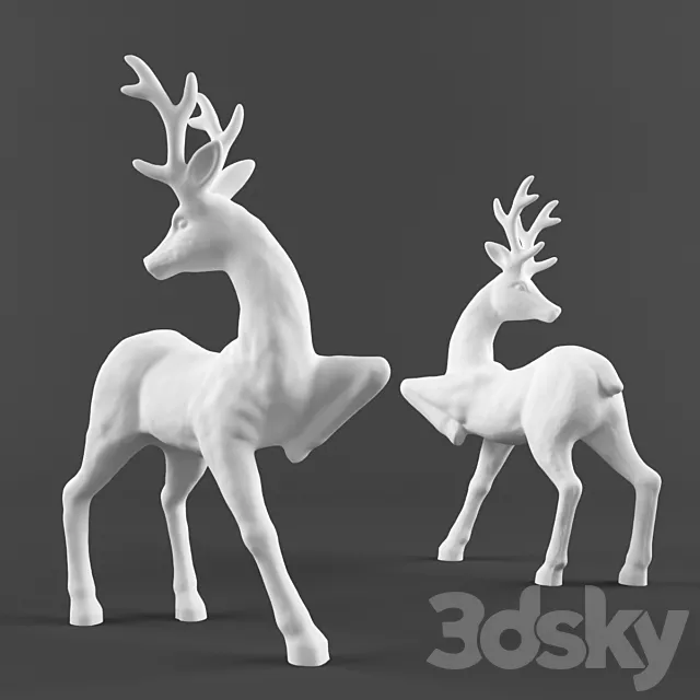 Sculpture Deer-2 3DModel