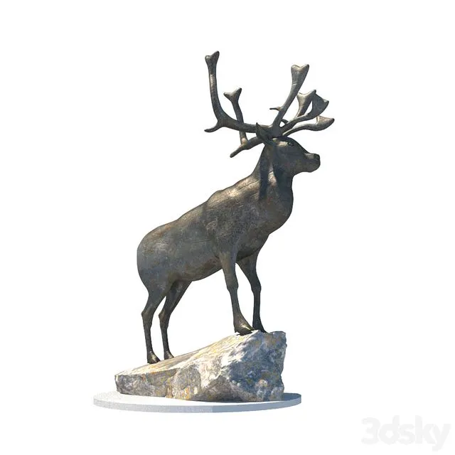 Sculpture deer 3D Model
