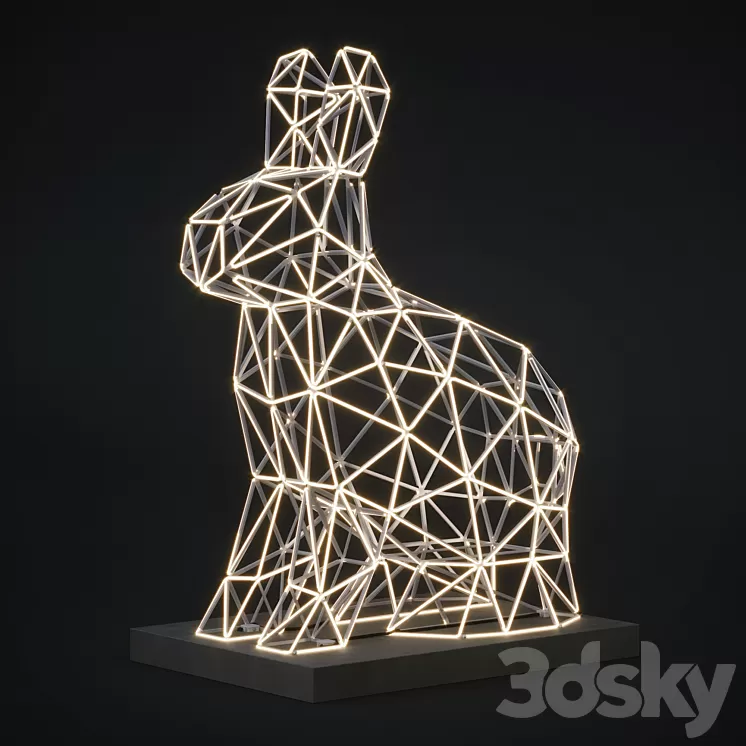 Sculpture Led hare 3D Model Sculpture Led hare 3D Model