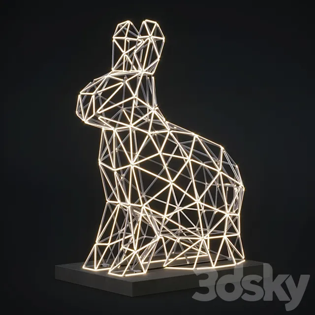 Sculpture Led hare 3DModel Sculpture Led hare 3DModel