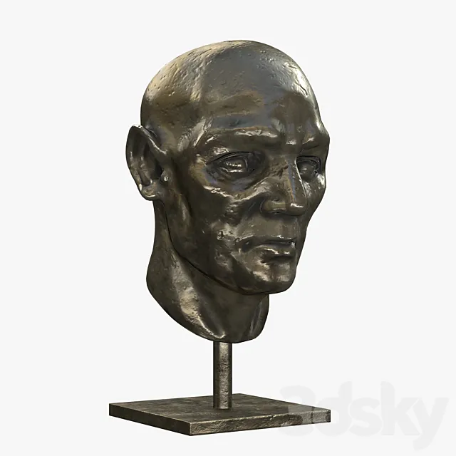 Sculpture – male head 3D Model Sculpture – male head 3D Model