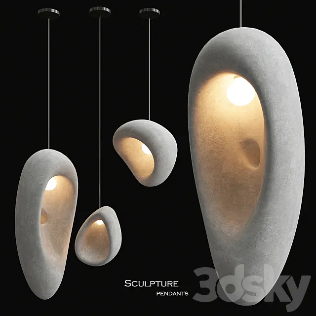 Sculpture Pendants by ROGAN GREGORY 3DModel