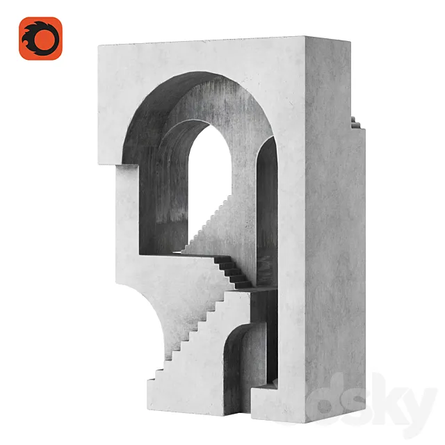 Sculpture Stairway No.13 by David Umemoto 3D Model Sculpture Stairway No.13 by David Umemoto 3D Model