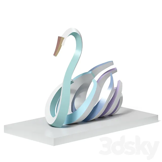 Sculpture statue Swan 3D Model