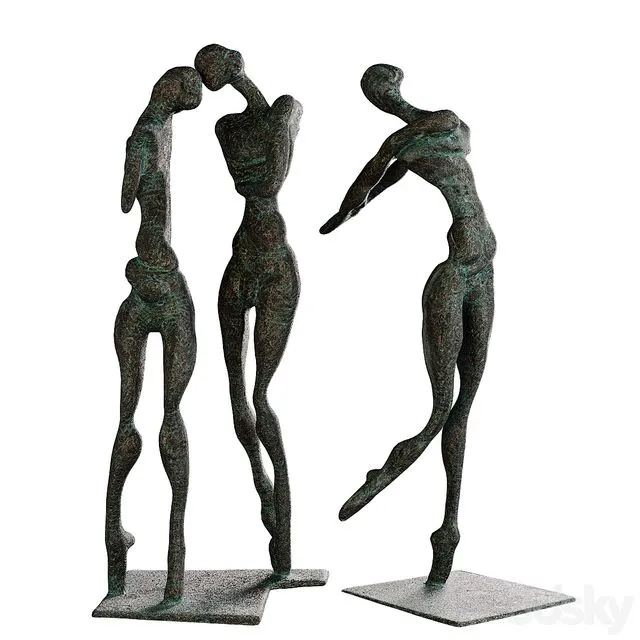 Sculpture Three Graces 3D Model