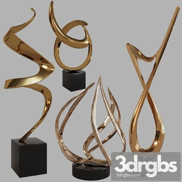 Sculptures decor set by bob bennett 03 3D Model Download