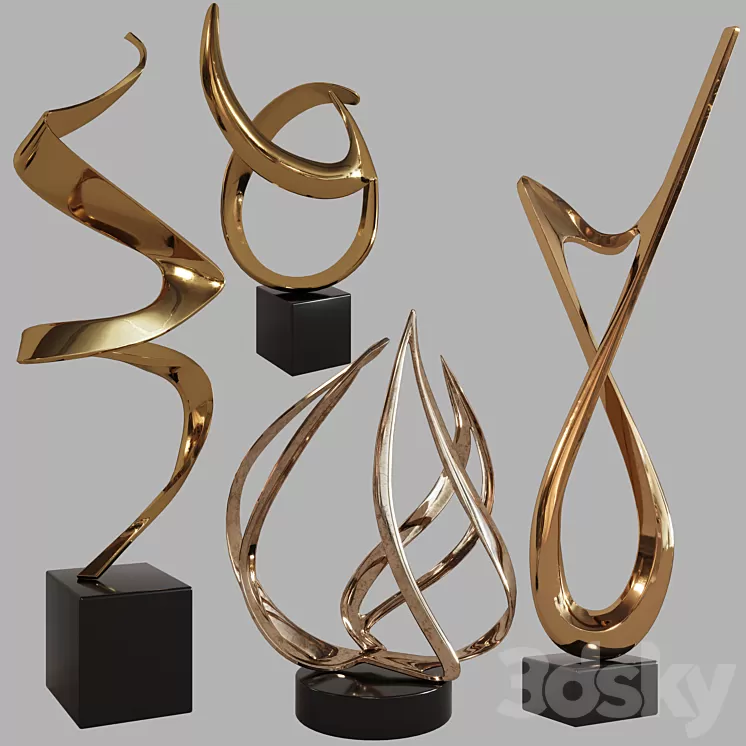 Sculptures decor set by Bob Bennett 03 3D Model
