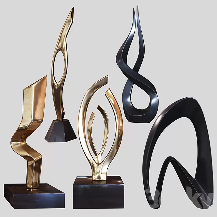 Sculptures set by Burlini and Kagan 3D Model