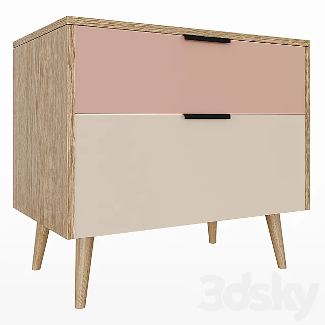 SD Bedside table SK Design Olson Wood 2 3D Model SD Bedside table SK Design Olson Wood 2 3D Model