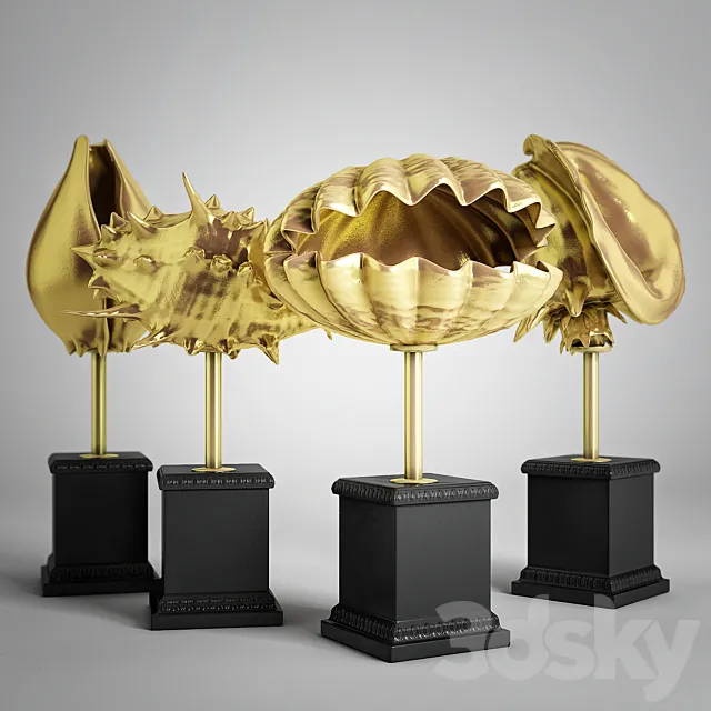 sea gold set 3D Model sea gold set 3D Model