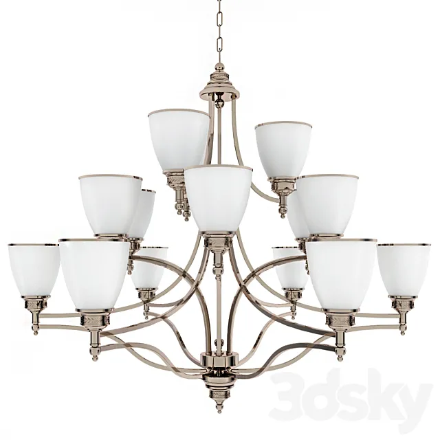 Sea Gull Fifteen Light Chandelier 3DModel Sea Gull Fifteen Light Chandelier 3DModel