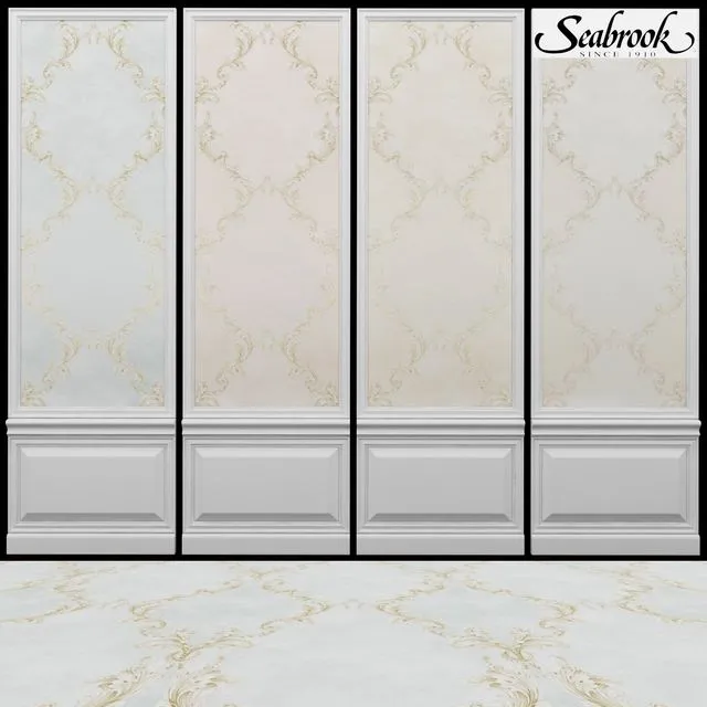 Seabrook Damask Folio-3 3D Model Seabrook Damask Folio-3 3D Model