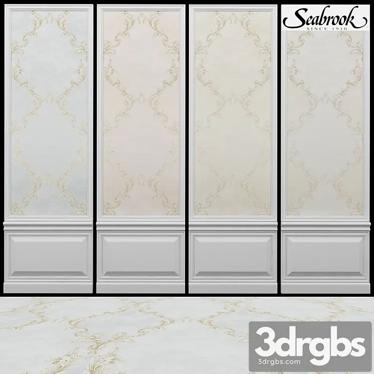 Seabrook damask folio-3 3D Model Download