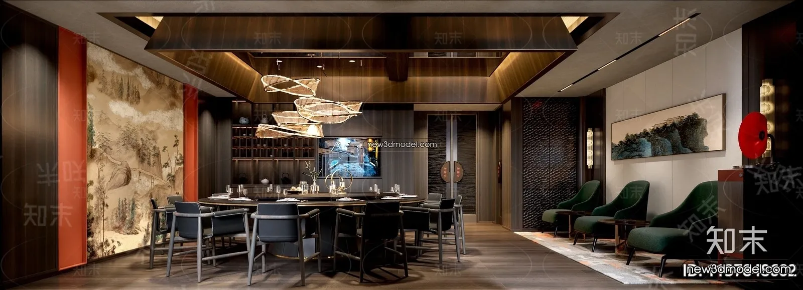 Seafood Restaurant 3D Scene – 3D Blocks – 020 – VRAY