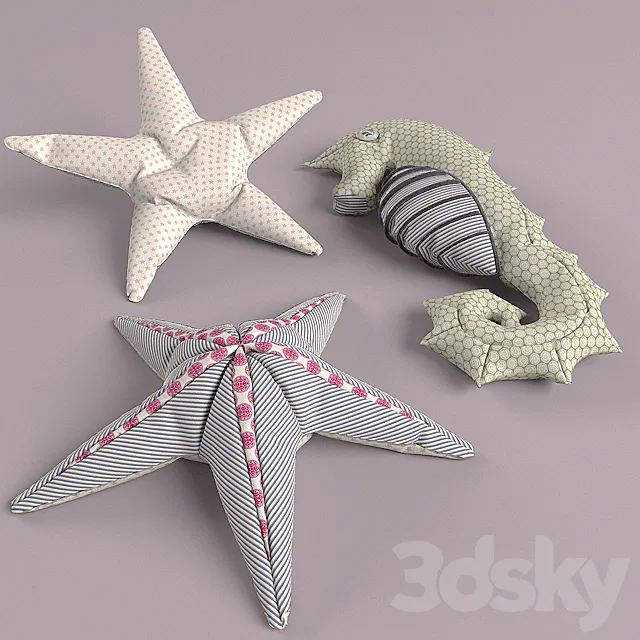 seahorse + starfish 3D Model seahorse + starfish 3D Model