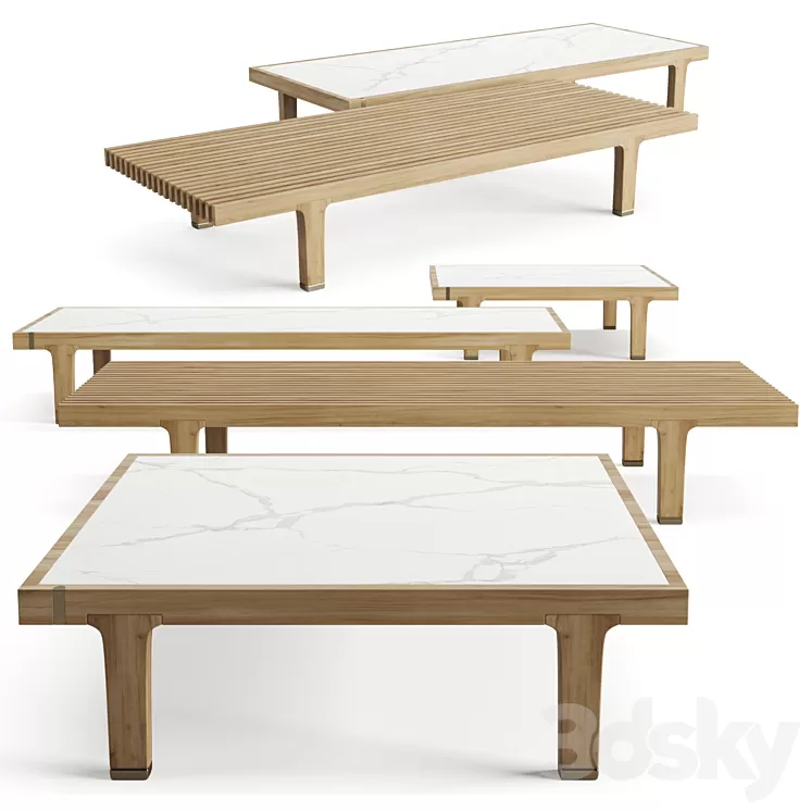 Sealine Coffee Tables By Dedon 3D Model Sealine Coffee Tables By Dedon 3D Model