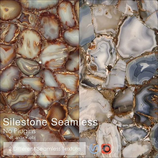 Seamles Kitchen Countertops No: 04 3D Model