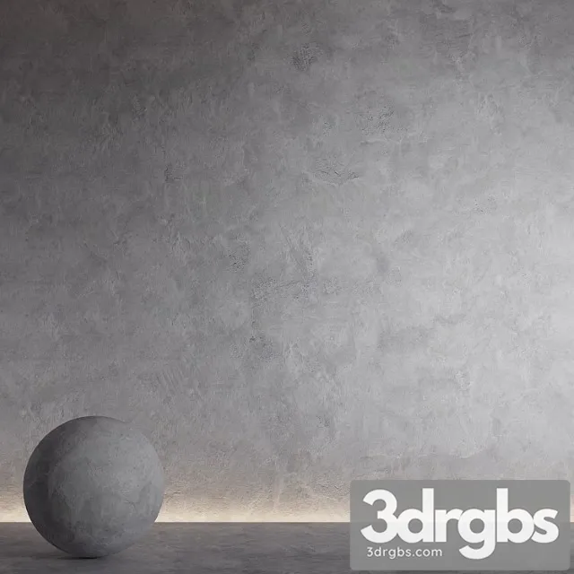 Seamless Material Decorative Plaster 10 3D Model Download