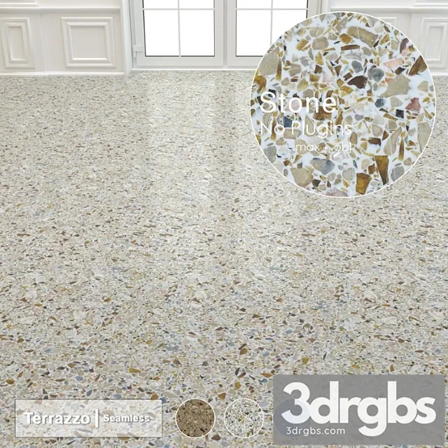 Seamless Terrazzo Stone 002 3D Model Download