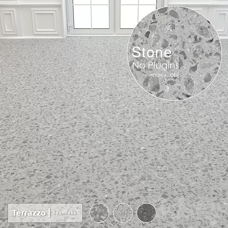 Seamless Terrazzo Stone 004 3D Model Seamless Terrazzo Stone 004 3D Model