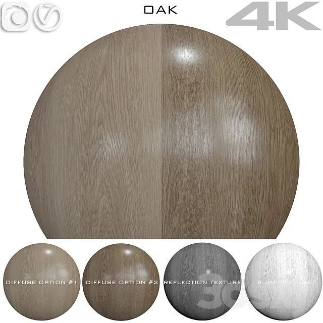 Seamless texture – Oak 16 3D Model