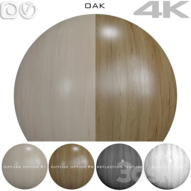 Seamless texture – Oak 2 3D Model
