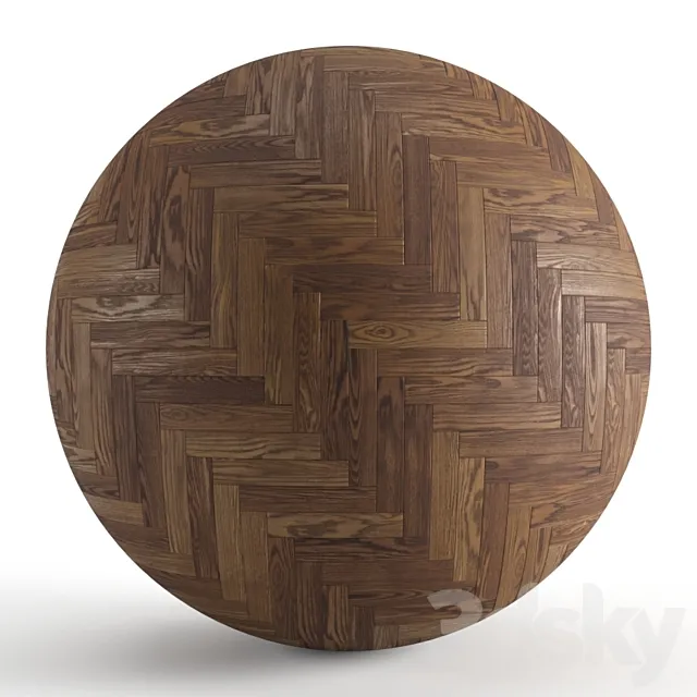 Seamless texture of solid oak parquet. PBR 3DModel
