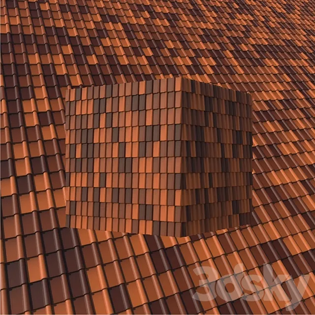 Seamless Texture – Roof Tile 3D Model