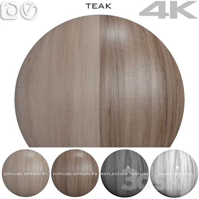 Seamless texture – Teak 2 3D Model