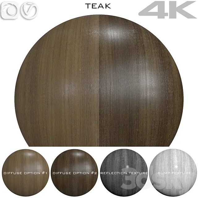 Seamless texture – Teak 3 3DModel