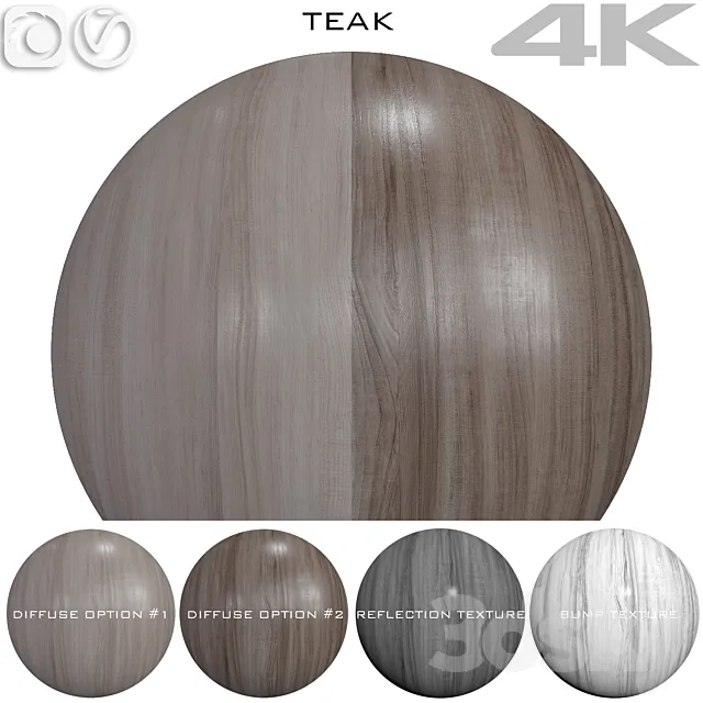 Seamless texture – Teak 5 3D Model