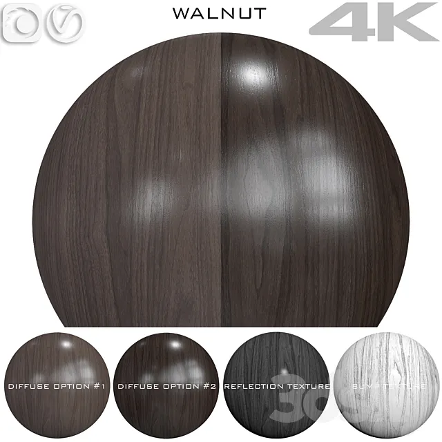 Seamless texture – Walnut 4 3D Model