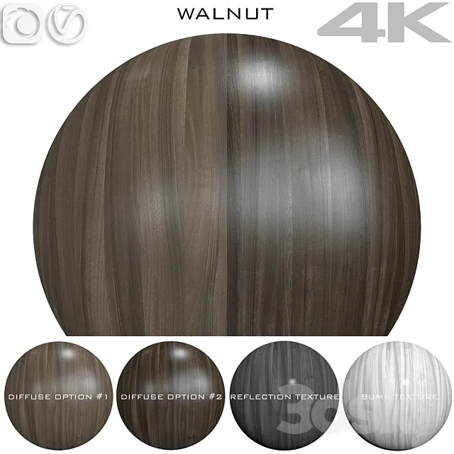 Seamless texture – Walnut 6 3D Model