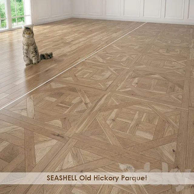 SEASHELL Old Hickory Parquet 3D Model SEASHELL Old Hickory Parquet 3D Model