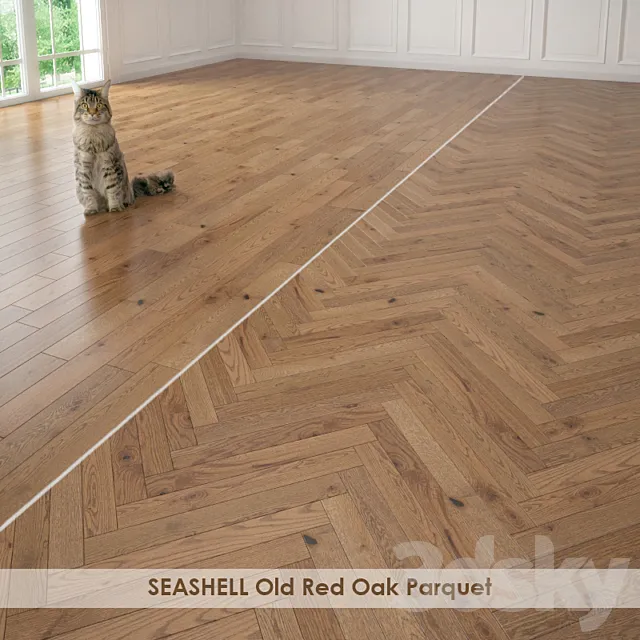 SEASHELL Old Red Oak Parquet 3DModel SEASHELL Old Red Oak Parquet 3DModel