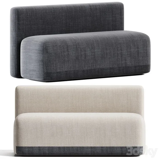 Season Sofa Model A – Straight by Viccarbe 3D Model