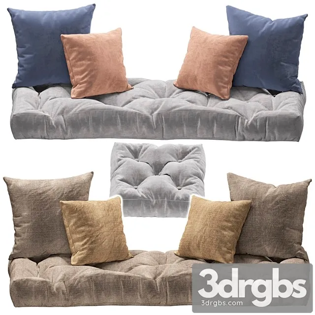 Seat pillow set 3 3D Model Download Seat pillow set 3 3D Model Download